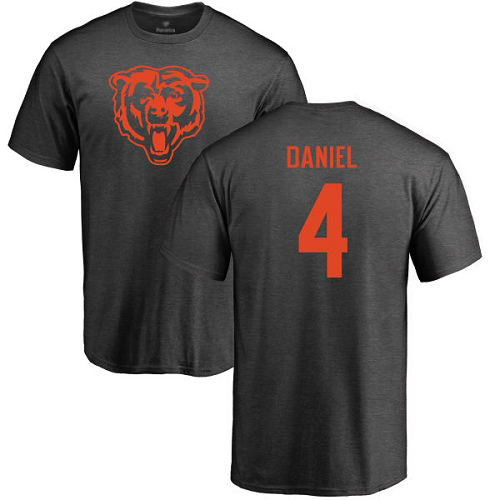 Chicago Bears Men Ash Chase Daniel One Color NFL Football #4 T Shirt